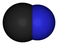 نموذج الكرة والعصا of the cyanide anion
