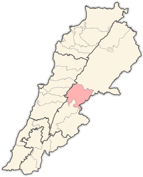 ملف:Lebanon districts Zahleh.png