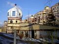 Kleiner Zwiebelturm vor der Waldspirale, دارمشتات