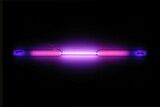 Glass tube shining purple