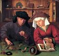 Flemish painting, The Moneylenders, كوينتين ماتسيس, 1514