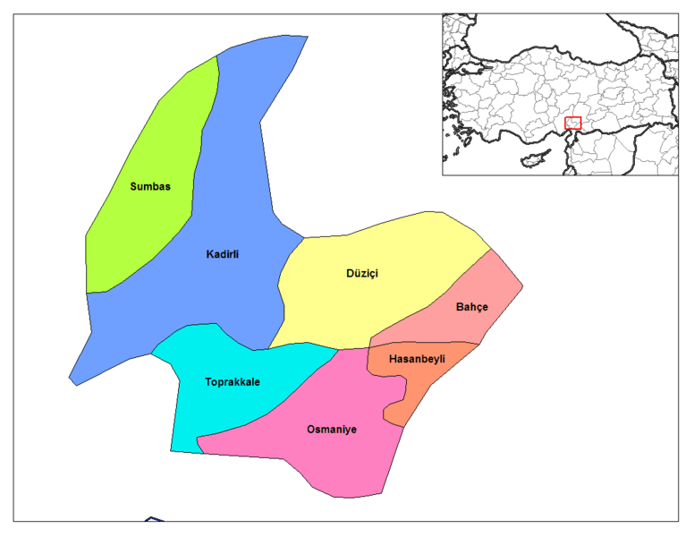 ملف:Osmaniye districts.png